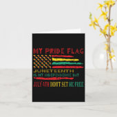Carte Mon drapeau de fierté Juneteenth est mon jour de l (Fleur jaune)