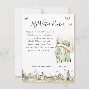 Carte Mon eau a cassé   Jeu Baby shower