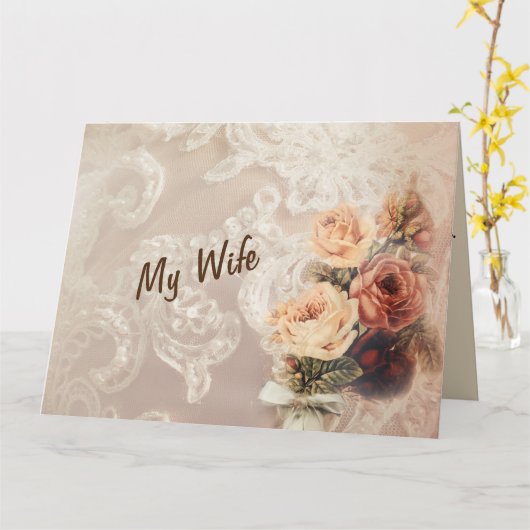 Carte Mon épouse (Fleur jaune)