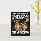 Carte Mon Épouse De Chasse Favorite M'Appelle Grand-Père (Fleur jaune)