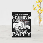 Carte Mon Épouse De Pêche Préférée M'Appelle Pappy (Fleur jaune)
