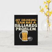 Carte Mon Équipe De Boissons A Un Problème De Billard (Fleur jaune)