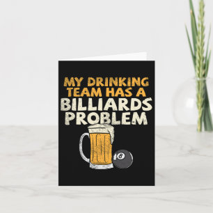 Carte Mon Équipe De Boissons A Un Problème De Billard