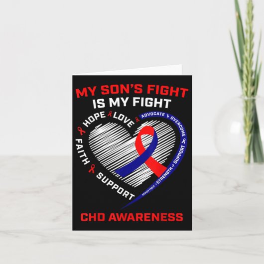 Carte Mon Fils combat est mon combat Chd Heart Disease A (Devant)
