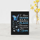 Carte Mon fils est mon ange gardien au jour du souvenir (Fleur jaune)