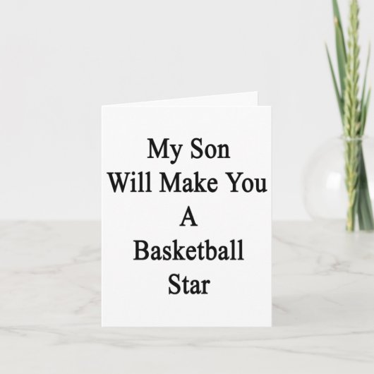 Carte Mon fils fera de vous une star du basket-ball (Devant)