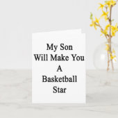 Carte Mon fils fera de vous une star du basket-ball (Fleur jaune)