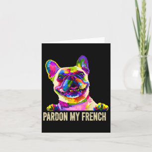 Carte Mon Français - Pop Art Amusant Frenchie Bouledogue