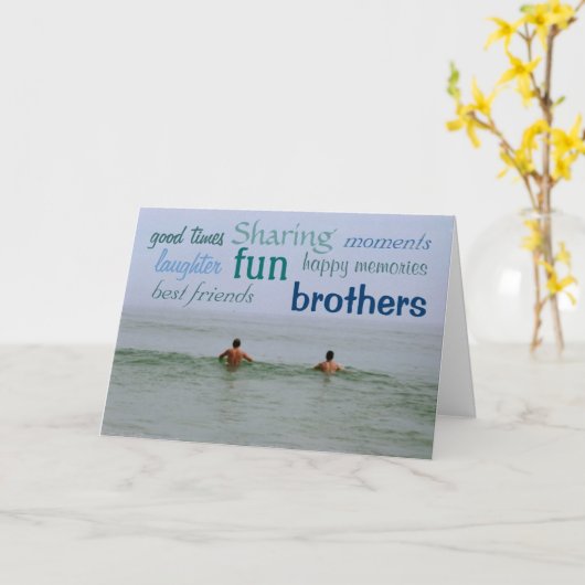 Carte Mon frère (Fleur jaune)