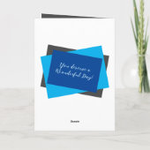 Carte Mon frère photo nom gris bleu anniversaire (Dos)