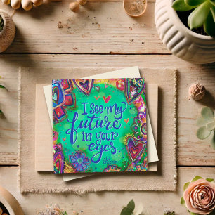 Carte Mon futur Citation Jolie Valentine Floral Amusant