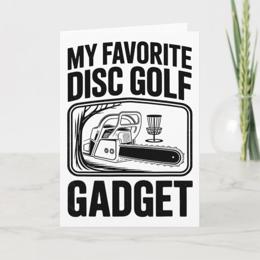 Carte Mon gadget préféré de disc golf - Blague sur la tr (Devant)
