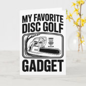 Carte Mon gadget préféré de disc golf - Blague sur la tr (Fleur jaune)