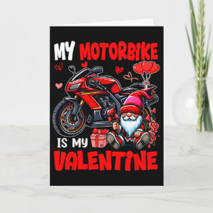 Carte Mon Gnome Amoureux Motard de la Saint-Valentin Cou