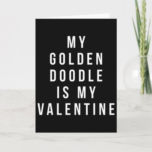 Carte Mon Golden Doodle est mon Valentin  (Devant)
