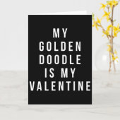 Carte Mon Golden Doodle est mon Valentin  (Fleur jaune)