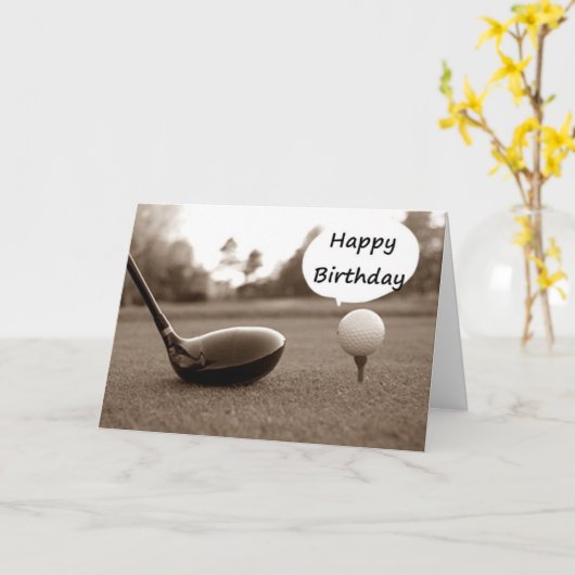 CARTE MON GOLFER PRÉFÉRÉ À SON ANNIVERSAIRE (Fleur jaune)