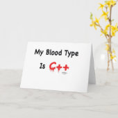 Carte Mon groupe sanguin est c++ (Fleur jaune)