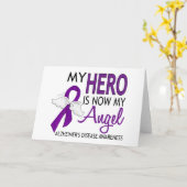 Carte Mon héros est ma maladie d'Alzheimer d'ange (Fleur jaune)