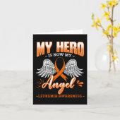 Carte Mon Héros Est Maintenant Mon Ange Leucémie Os Marr (Fleur jaune)