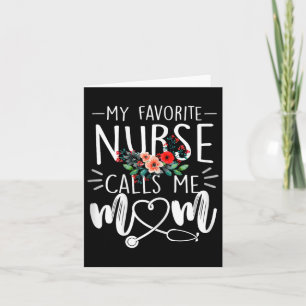 Carte Mon Infirmière Favorite M'Appelle Maman Fleurs Mig