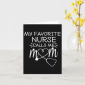 Carte Mon infirmière préférée m'appelle maman idée cadea (Fleur jaune)