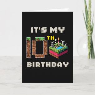 Carte Mon jeu pixel de 10 ans pour mon 10ème anniversair