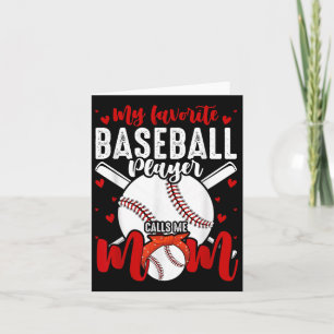 Carte Mon Joueur De Baseball Préféré M'Appelle Maman Drô