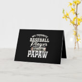 Carte Mon joueur de baseball préféré m'appelle Papaw (Fleur jaune)