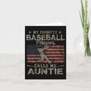 Carte Mon joueur de baseball préféré m'appelle Tante Mèr