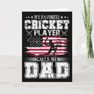 Carte Mon Joueur De Cricket Favori M'appelle Papa Usa Fa
