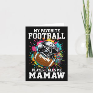Carte Mon joueur de football préféré m'appelle Mamaw Fêt