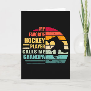 Carte Mon joueur de hockey préféré m'appelle Grand-père