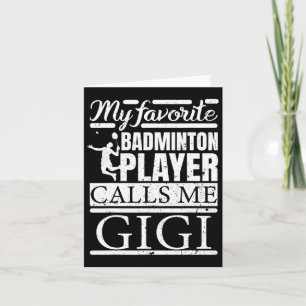 Carte Mon Joueur Dminton Préféré M'Appelle Gigi