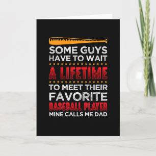 Carte Mon joueur favori de baseball m'appelle papa