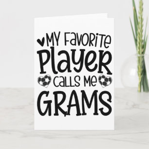 Carte Mon Joueur Favori M'appelle Grams Joueur De Footba