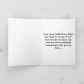 Carte Mon jour de la Saint-Valentin coeurs rouges (Intérieur)