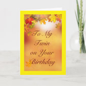 CARTE **MON JUMEAU** SUR VOTRE JOUR SPÉCIAL (Devant)