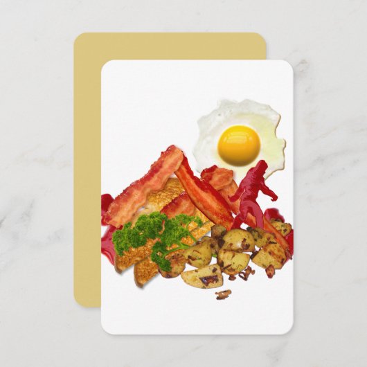 Carte Mon Ketchup Gone Squatchine pour Bacon (Devant / Derrière)