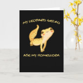 Carte Mon Léopard Gecko A Mangé Mes Mains Gekko Men Liza (Fleur jaune)