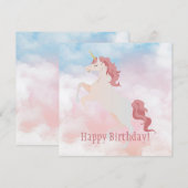 Carte Mon licorne cabré (Devant / Derrière)