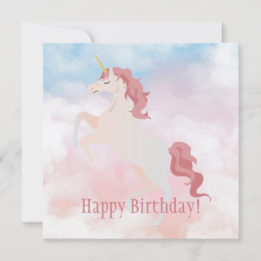 Carte Mon licorne cabré (Devant)