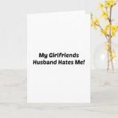 Carte Mon Mari Filles Amis Me Déteste (Fleur jaune)