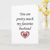 Carte Mon mari préféré Saint-Valentin (Fleur jaune)