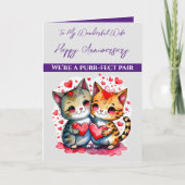 Carte Mon merveilleux chat femme amour Anniversaire (Devant)