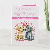 Carte Mon merveilleux Femme chiens mignons Anniversaire (Devant)