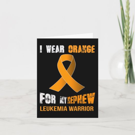 CARTE MON NEPHEW - MON LEUKEMIA WARRIOR (Devant)