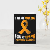 CARTE MON NEPHEW - MON LEUKEMIA WARRIOR (Fleur jaune)