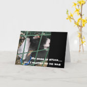 CARTE MON NEZ EST STUCK "TOUT CE QUE JE VEUX, C'EST DIRE (Fleur jaune)