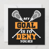 Carte Mon objectif est de nier le vôtre Lacrosse (Dos)